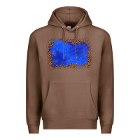 Chestnut gemstone blue leopard background Premium Hoodie - JahusDesignShop