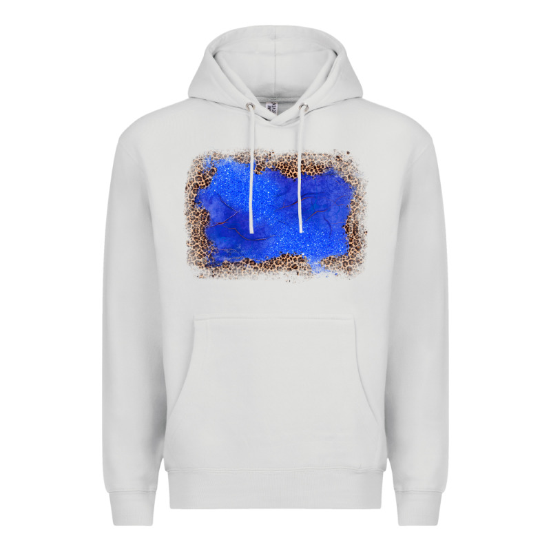 Gemstone Blue Leopard Background Premium Hoodie by JahusDesignShop | Teevron