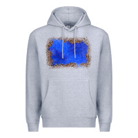 Heather Grey gemstone blue leopard background Premium Hoodie - JahusDesignShop