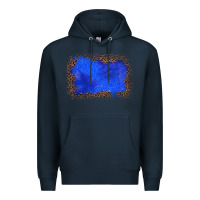 Navy gemstone blue leopard background Premium Hoodie - JahusDesignShop