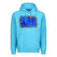 Ocean Blue gemstone blue leopard background Premium Hoodie - JahusDesignShop