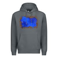 Rock gemstone blue leopard background Premium Hoodie - JahusDesignShop