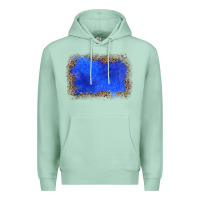 Seafoam gemstone blue leopard background Premium Hoodie - JahusDesignShop