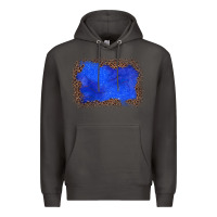 Smoke gemstone blue leopard background Premium Hoodie - JahusDesignShop