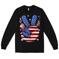 Black peace 4th july Long Sleeve Tee - NancyCooperArtShop