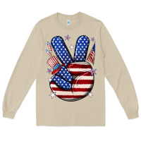 Mushroom peace 4th july Long Sleeve Tee - NancyCooperArtShop