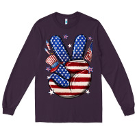 Plum peace 4th july Long Sleeve Tee - NancyCooperArtShop