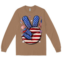 Toasted Coconut peace 4th july Long Sleeve Tee - NancyCooperArtShop