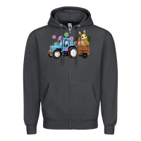 Smoke easter tracktor bunny carrot flowers  egg Zipper Hoodie - RanaPortraitStore