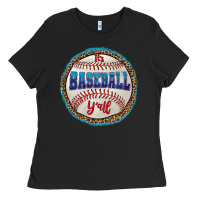 Black it's baseball y'all Ladies Tee - HRA Design Shop