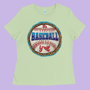 It's Baseball Y'all Ladies Tee Designed By Hra Design Shop