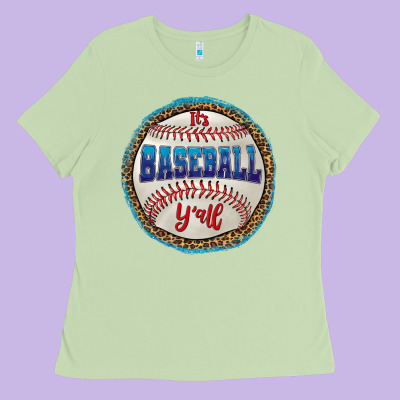 It's Baseball Y'all Ladies Tee Designed By Hra Design Shop
