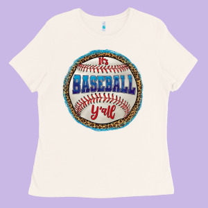 It's Baseball Y'all Ladies Tee Designed By Hra Design Shop