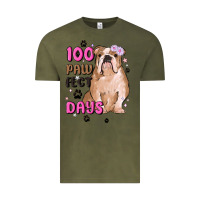Vintage Olive 100 days of school Vintage Tee - MaliasSmallBusiness