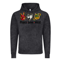 Vintage Black peace love west Vintage Hoodie - BarkalooDesign