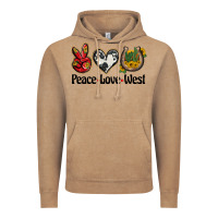 Peace Love West Vintage Hoodie | Teevron