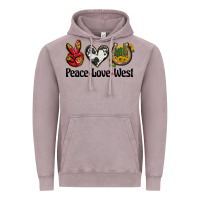 Vintage Zinc peace love west Vintage Hoodie - BarkalooDesign