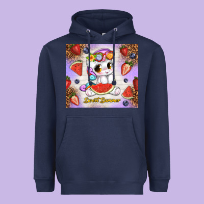 Sweet Summer Cute Unicorn Heavyweight Hoodie Designed By Tumblerdesignbyshophia
