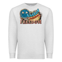 Oatmeal Heather Tastes like freedom 4th of july Premium Sweatshirt - HowdyJamesFarm