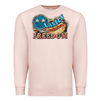 Pale Pink Tastes like freedom 4th of july Premium Sweatshirt - HowdyJamesFarm