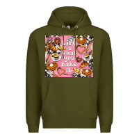 Army Green life is what you bake it with cowhide Premium Hoodie - TumblerDesignByShophia
