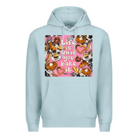 Blue Mist life is what you bake it with cowhide Premium Hoodie - TumblerDesignByShophia