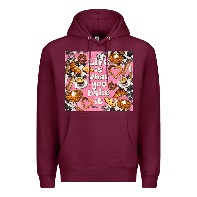 Life Is What You Bake It With Cowhide Premium Hoodie by TumblerDesignByShophia | Teevron