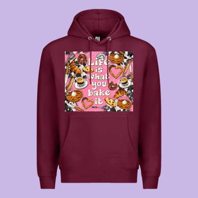 Life Is What You Bake It With Cowhide Premium Hoodie Designed By Tumblerdesignbyshophia