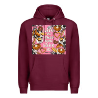 Burgundy life is what you bake it with cowhide Premium Hoodie - TumblerDesignByShophia