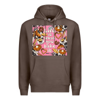 Coffee life is what you bake it with cowhide Premium Hoodie - TumblerDesignByShophia