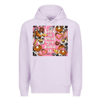 Lilac life is what you bake it with cowhide Premium Hoodie - TumblerDesignByShophia