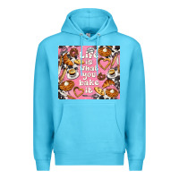 Ocean Blue life is what you bake it with cowhide Premium Hoodie - TumblerDesignByShophia