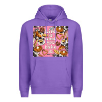 Purple life is what you bake it with cowhide Premium Hoodie - TumblerDesignByShophia