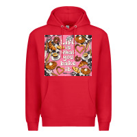 Red life is what you bake it with cowhide Premium Hoodie - TumblerDesignByShophia