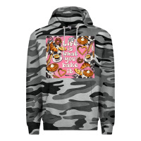 Slate Camo life is what you bake it with cowhide Premium Hoodie - TumblerDesignByShophia
