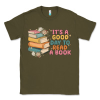 Army Green it's a good day to read a book Classic Tee - MaliasSmallBusiness