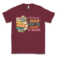 Burgundy it's a good day to read a book Classic Tee - MaliasSmallBusiness