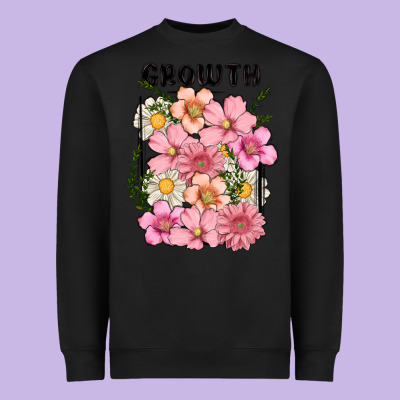 Growth Flower Heavyweight Sweatshirt Designed By Maliassmallbusiness