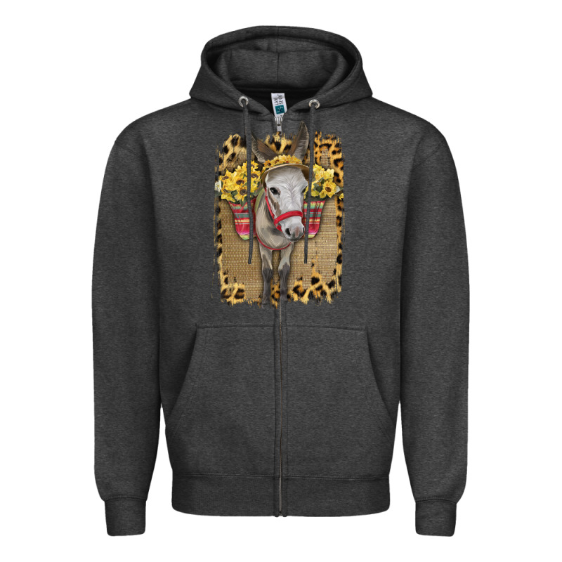Donkey With Sunflowers Zipper Hoodie by Bettercallsaul | Teevron