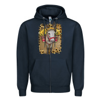Navy Donkey With Sunflowers Zipper Hoodie - Bettercallsaul