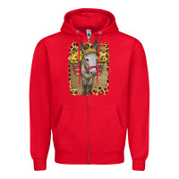 Red Donkey With Sunflowers Zipper Hoodie - Bettercallsaul
