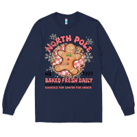 Navy north pole baked fresh daily Long Sleeve Tee - MaliasSmallBusiness