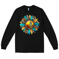 Black sunset sunflower Long Sleeve Tee - JahusDesignShop