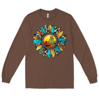 Chestnut sunset sunflower Long Sleeve Tee - JahusDesignShop