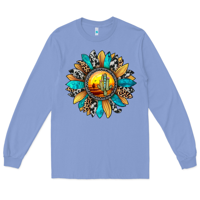 Sunset Sunflower Long Sleeve Tee by JahusDesignShop | Teevron