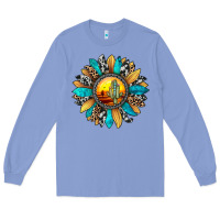 Colony Blue sunset sunflower Long Sleeve Tee - JahusDesignShop