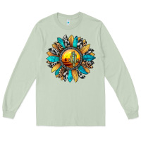 Matcha sunset sunflower Long Sleeve Tee - JahusDesignShop