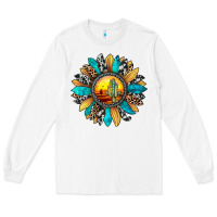 White sunset sunflower Long Sleeve Tee - JahusDesignShop