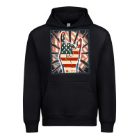 Black Freedom rock hand Urban Hoodie - FaDigitalArtStudio