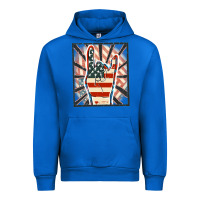 Cobalt Freedom rock hand Urban Hoodie - FaDigitalArtStudio